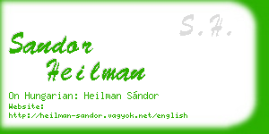 sandor heilman business card